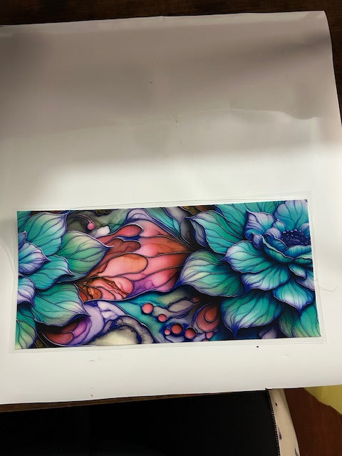 Blue and Pink Flowers